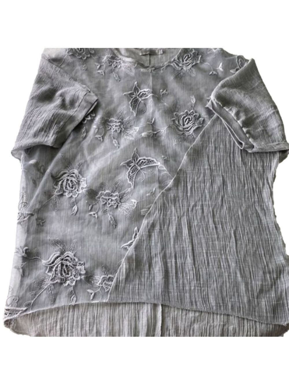 Simply Couture Women’s Top Gray Size XXXL